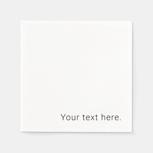 シンプルミニマル編集可能な名前またはその他の文字 スタンダードカクテルナプキン (正面)