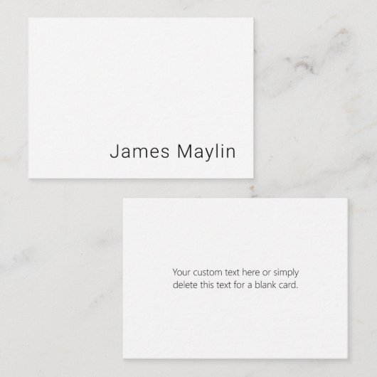 シンプルミニマル編集可能な名前またはその他の文字 ノートカード (正面/裏面)