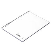 シンプルミニマル編集可能な名前またはその他の文字 ノートブック (左側)