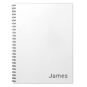 シンプルミニマル編集可能な名前またはその他の文字 ノートブック (正面)