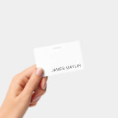 シンプルミニマル編集可能な名前またはその他の文字 バッジ (Handheld)