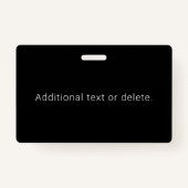 シンプルミニマル編集可能な名前またはその他の文字 バッジ (裏面)