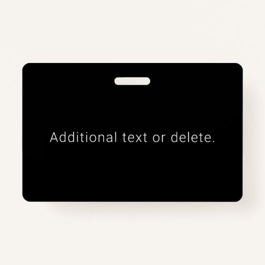 シンプルミニマル編集可能な名前またはその他の文字 バッジ (裏面)