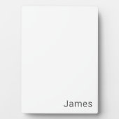 シンプルミニマル編集可能な名前またはその他の文字 フォトプラーク (正面)