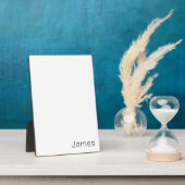 シンプルミニマル編集可能な名前またはその他の文字 フォトプラーク (側面)