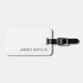 シンプルミニマル編集可能な名前またはその他の文字 ラゲッジタグ (正面横)