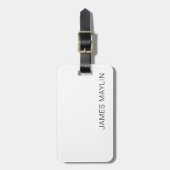 シンプルミニマル編集可能な名前またはその他の文字 ラゲッジタグ (正面縦)