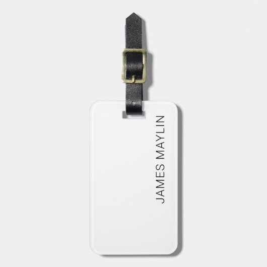 シンプルミニマル編集可能な名前またはその他の文字 ラゲッジタグ (正面縦)