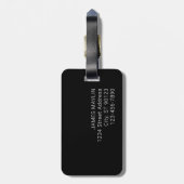 シンプルミニマル編集可能な名前またはその他の文字 ラゲッジタグ (裏面縦)