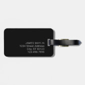 シンプルミニマル編集可能な名前またはその他の文字 ラゲッジタグ (裏面横)