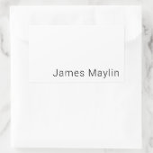 シンプルミニマル編集可能な名前またはその他の文字 長方形シール (バッグ)