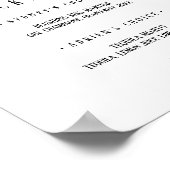 シンプルミニマル署名カクテル記号 ポスター (角)