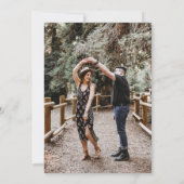 シンプルミニマル脚本ネイビー青結婚写真 招待状 (裏面)