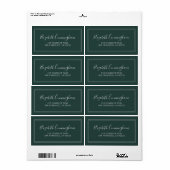 シンプルミニマル草書体差出人住所 ラベル (フルシート)