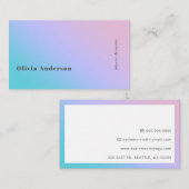 シンプルミニマル虹色モダンスタイリッシュ 名刺 (正面/裏面)