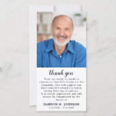 シンプルミニマル記念写真葬儀悔やみや弔慰 サンキューカード (正面)