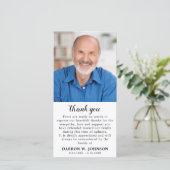シンプルミニマル記念写真葬儀悔やみや弔慰 サンキューカード (スタンド正面)