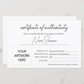 シンプルミニマル認証証明書 (正面/裏面)