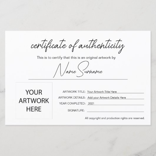 シンプルミニマル認証証明書 (正面)