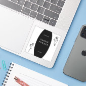 シンプルミニマル調味料入り瓶ラベル シール (ノートパソコンとiPhone)