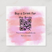 シンプルミニマル買バチェロレッテを飲む スクエア名刺 (裏面)