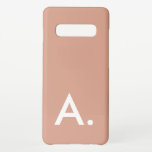 シンプルミニマル赤面ピンクカスタムイニシャル SAMSUNG GALAXY S10 ケース<br><div class="desc">シンプルミニマル赤面ピンクカスタムイニシャルサムスンギャラクシーS10 ケース</div>