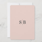 シンプルミニマル赤面ピンクセフォーマルミ結婚ス 招待状 (裏面)