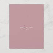 シンプルミニマル赤面ベージュ色結婚の詳細エンクロージャ エンクロージャーカード (裏面)