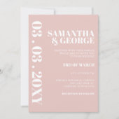 シンプルミニマル赤面モダン結婚ズ 招待状 (正面)