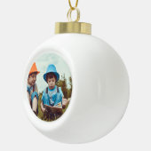 シンプルミニマル追加フォト文字 セラミックボールオーナメント (右)