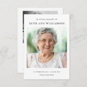 シンプルミニマル追悼詩カード サンキューカード (正面/裏面)