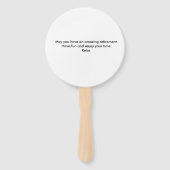 シンプルミニマル退職の名前 ハンドファン (裏面)