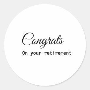 シンプルミニマル退職の名前 ラウンドシール