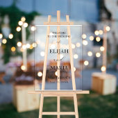 シンプルミニマル透明結婚歓迎 アクリルサイン