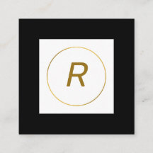 シンプルミニマル金ゴールドモノグラムモダンc