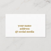 シンプルミニマル金ゴールドモノグラムモダンc 名刺 (裏面)