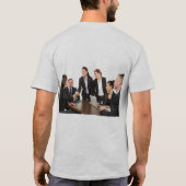 シンプルミニマル金ゴールドモノグラムモダンc tシャツ (裏面)
