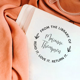 シンプルミニマル離れリストScript Round Library ラバースタンプ