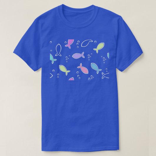 シンプルミニマル魚 Tシャツ (デザイン正面)