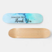 シンプルミニマル黒感謝してい書名 スケートボード (横)