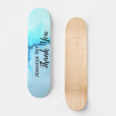 シンプルミニマル黒感謝してい書名 スケートボード (正面)