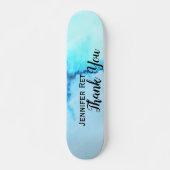 シンプルミニマル黒感謝してい書名 スケートボード (正面)