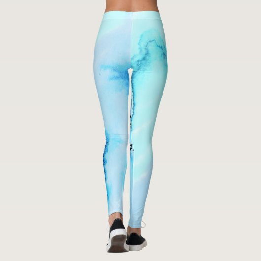 シンプルミニマル黒感謝してい書名 レギンス (裏面)