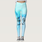 シンプルミニマル黒感謝してい書名 レギンス (正面)