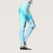 シンプルミニマル黒感謝してい書名 レギンス (右)