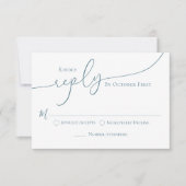 シンプルミニマル黒文字書簡回答 出欠カード (正面)