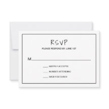 シンプルミニマル黒白モダン結婚ズ