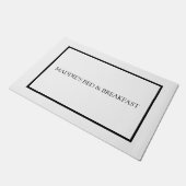 シンプルミニマル黒白モノグラム ドアマット (アングル)