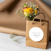 シンプルミニマル黒白結婚の感謝 ラウンドシール