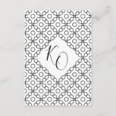 シンプルミニマル黒白結婚書 エンクロージャーカード (裏面)